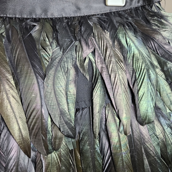 Edition Express Feather Iridescent Mini Skirt Size 2 - Picture 4 of 7
